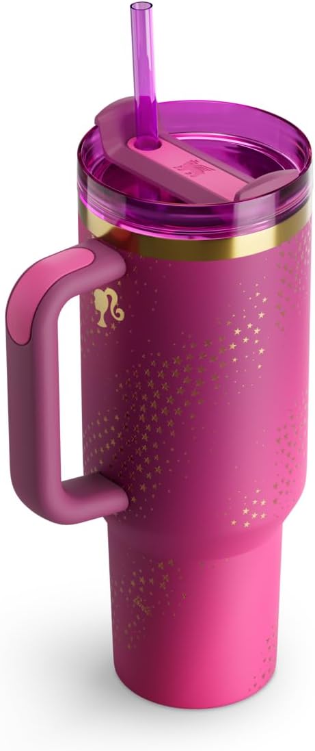 Barbie x Stanley 40oz Tumbler Pink Star Limited Edition Handle thumbnail 5